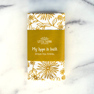 My Hope is Built Hymn Tea Towel