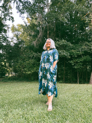 Sunset Block Print Dress 