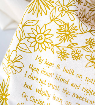 My Hope is Built Hymn Tea Towel